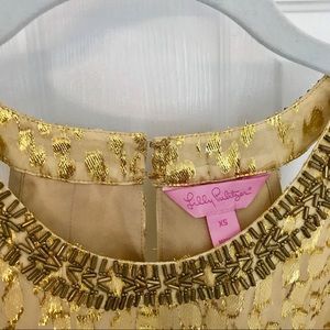 Lilly Pulitzer Tops - Lilly Pulitzer Beaded Gold Halter Top Lilly Pulitzer Tops - Lilly Pulitzer Beaded Gold Halter Top